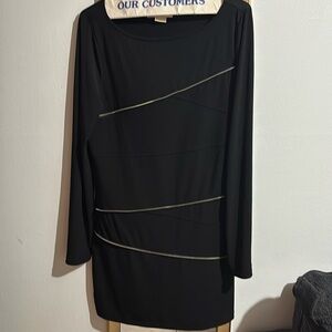 Michael kors black dress with zippers in size medium